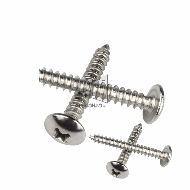 Large flat head stainless steel screw 304 stainless steel self-tapping screw umbrella head self-tapping screw TA4 * 6-M6*60