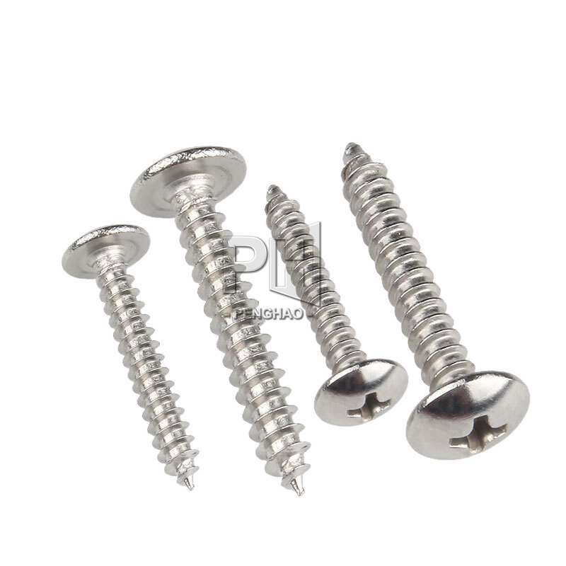 Large flat head stainless steel screw 304 stainless steel self-tapping screw umbrella head self-tapping screw TA4 * 6-M6*60