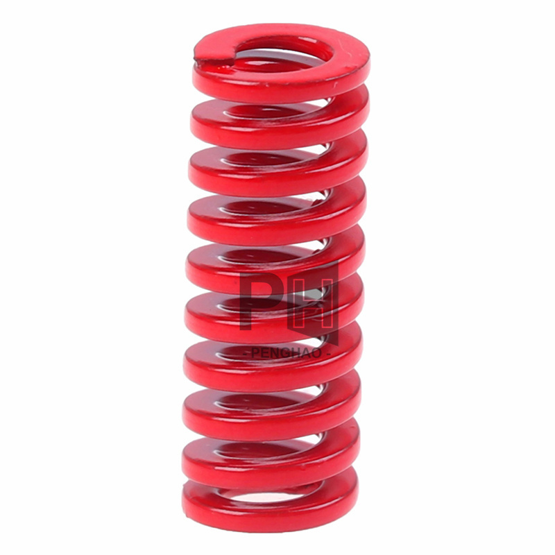 Red Pressure Compression Spring O.D. 8*25mm Spiral Stamping Medium Duty Loading Die Mold Die Spring