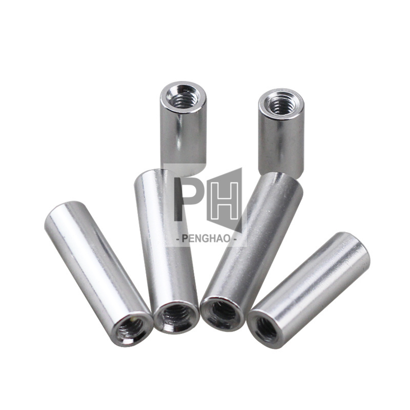 Whole Aluminum Spacer M5 M6 Sliver Female Threaded Standoff Spacer Motherboard Hollow Bolt Screw Round Aluminum Standoff Rods