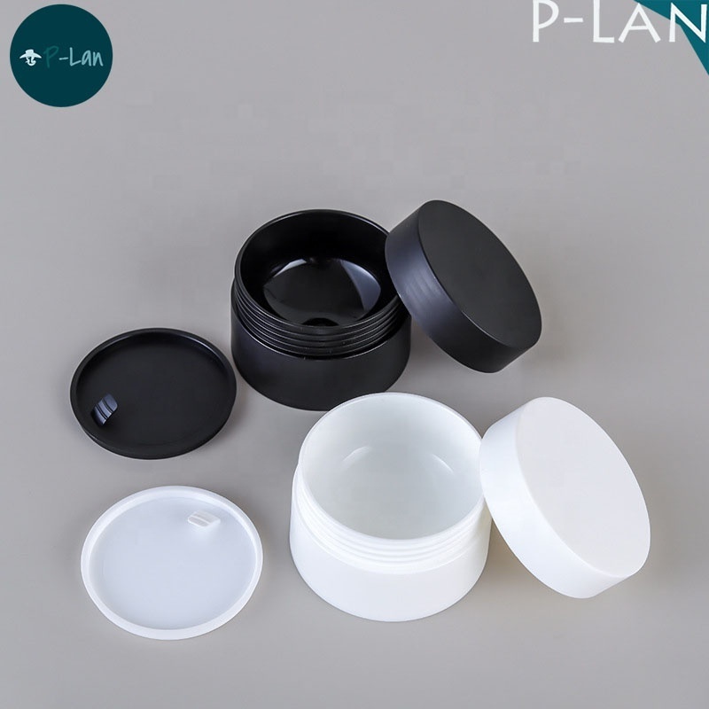 P-Lan Brand Stock MOQ 100pieces 5g 15g 20g 30g 50g PP Frosted Round Skin Care Body Eye Face Cream Jars Lip Scrub Container