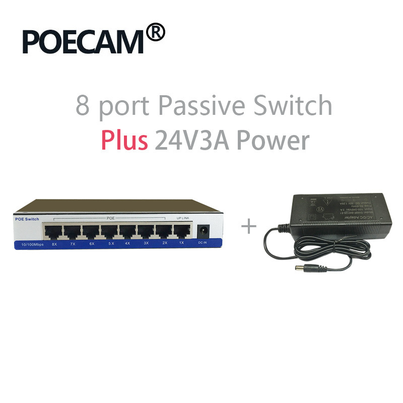 8 port 10/100mbps POE Switch passive network 12V poe ethernet passive switch