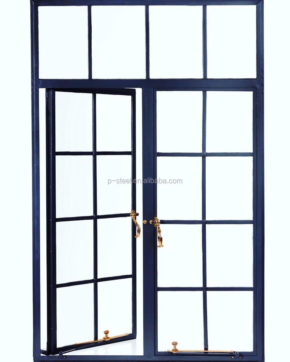 Pan-Steel hot selling Matt black windows refund bay window steel Casement window