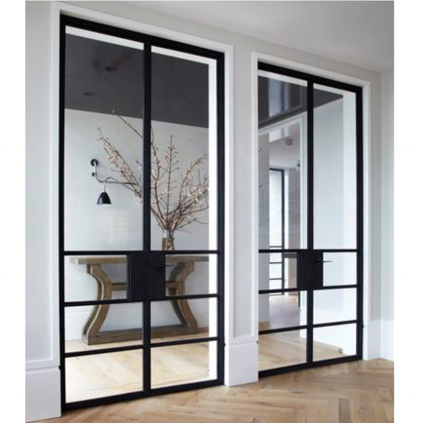 Beautiful Main Entrance Double French Steel Door Security Doors Swing Design Modern Villa Exterior Hotel Apartment