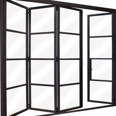 Pan-Steel hot selling Matt black windows refund bay window Folding window grill design