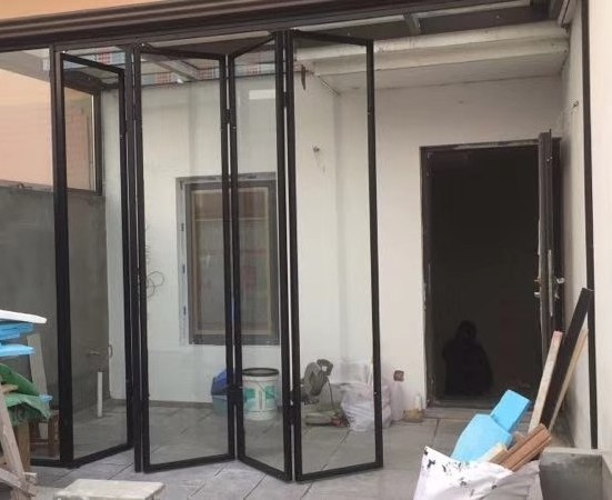 Door Decoration Foldable Soundproof Steel Glass China Customized Door High Strength Bifold Door Commercial Storefront Bi Folding