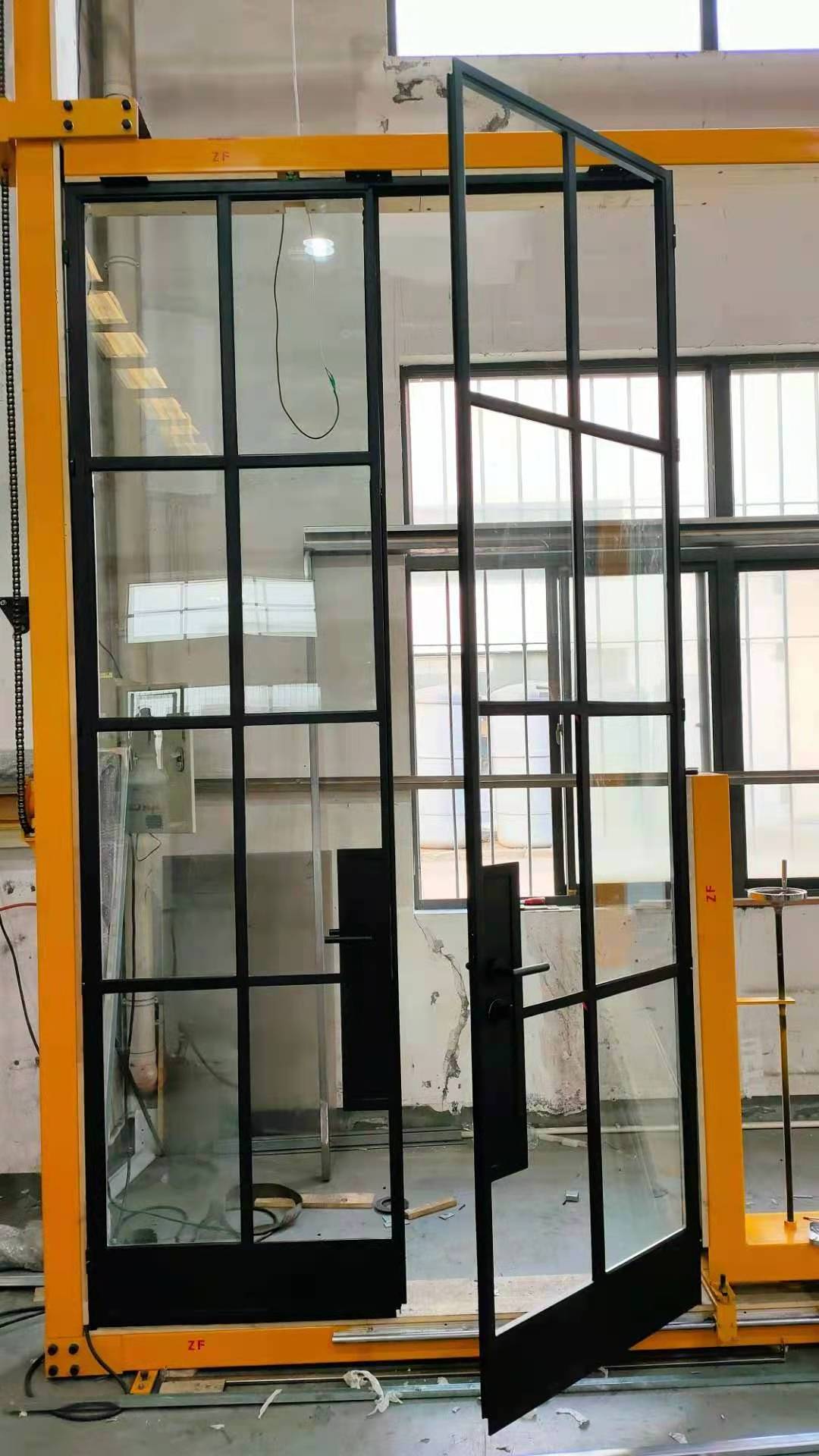 steel casement doors steel black interior double metal frame glass french door