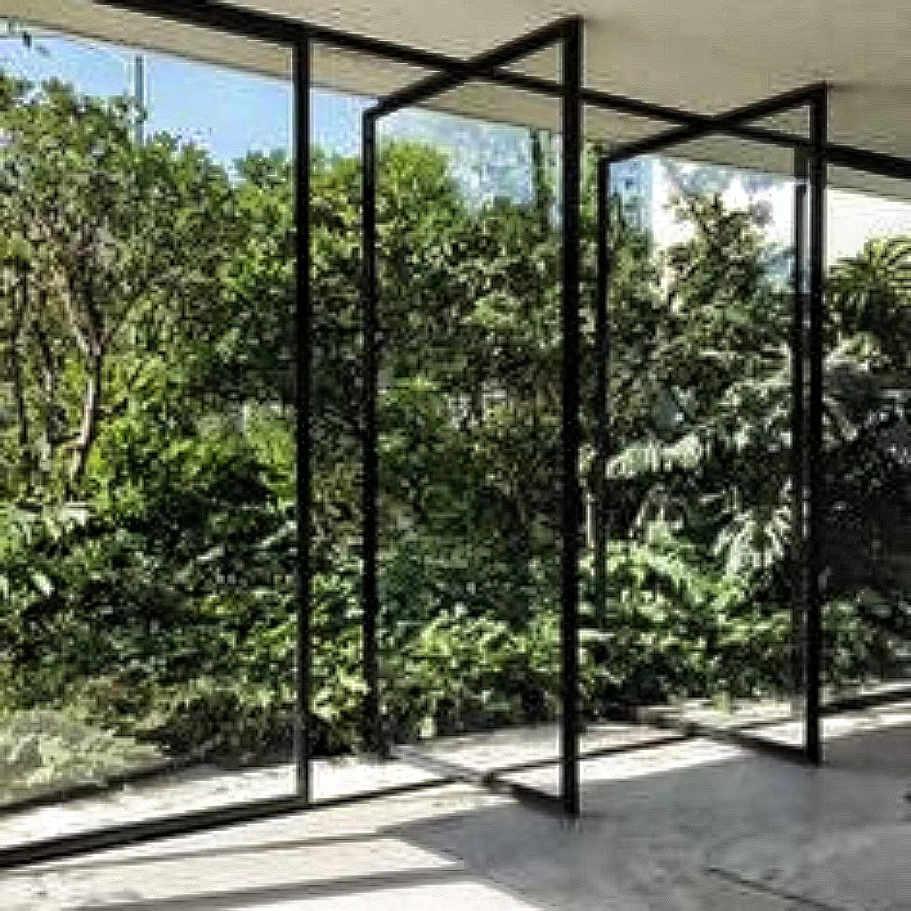 Pan Steel Modern French Steel Frame Glass Doors and Windows Metal Swing Doors Pivot Doors for Sale