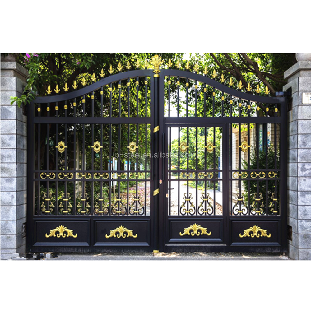 stylish main design steel wrought iron garden gate