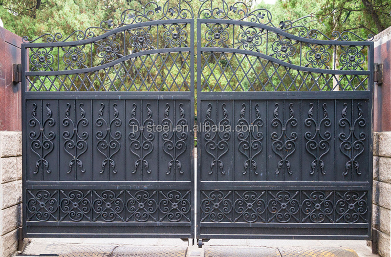 stylish main design steel wrought iron garden gate