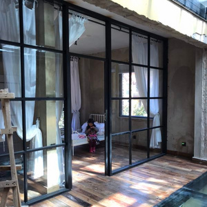 French Simple Design Roller Stainless Steel Sliding Window with Flyscreen with Window Lock