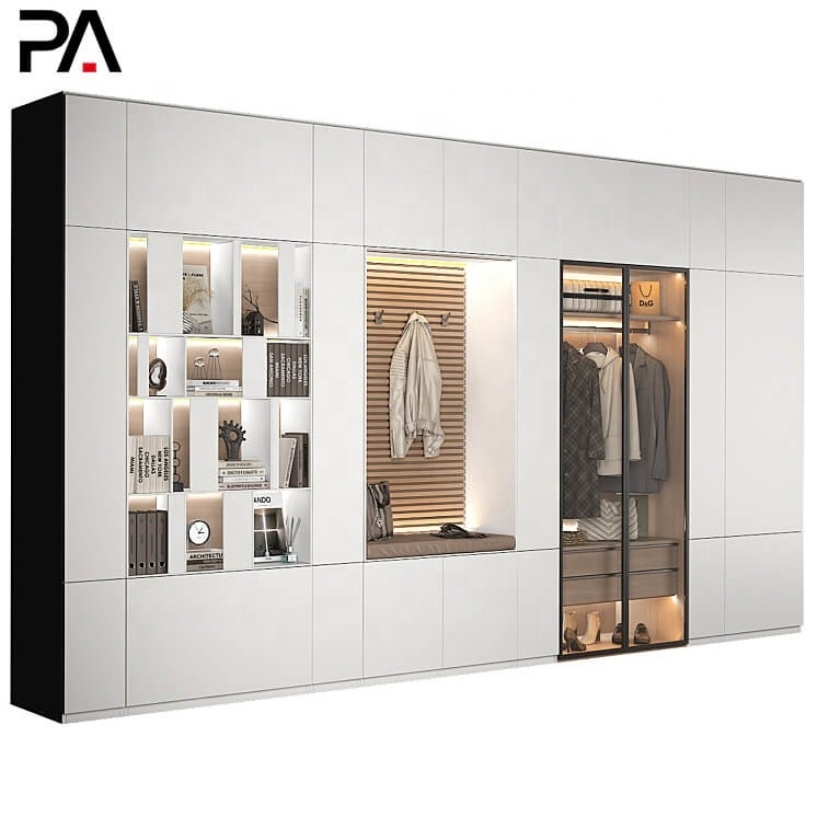 PA luxury hotel furniture 5 star bedroom sets modern storage wooden wardrobe