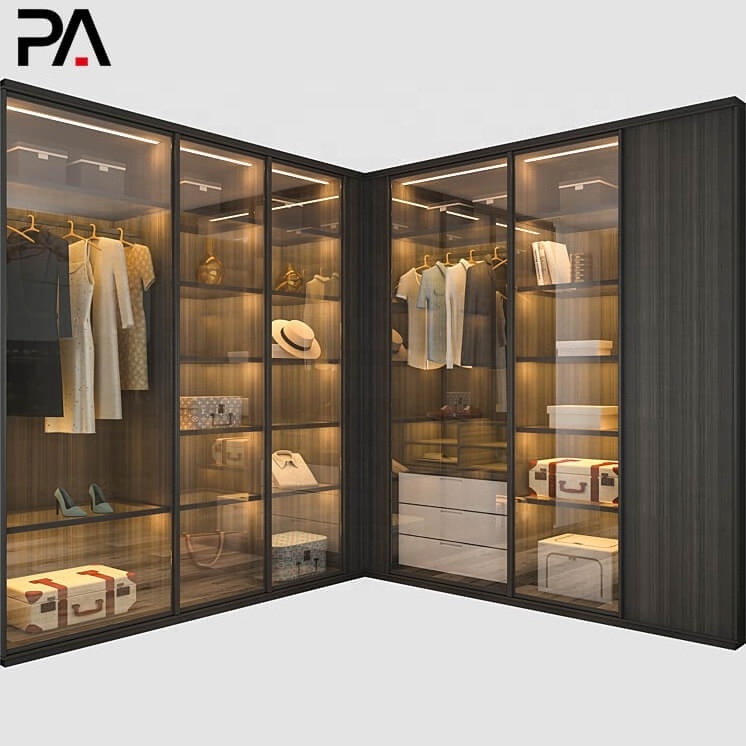 PA luxury hotel furniture 5 star bedroom sets modern storage wooden wardrobe