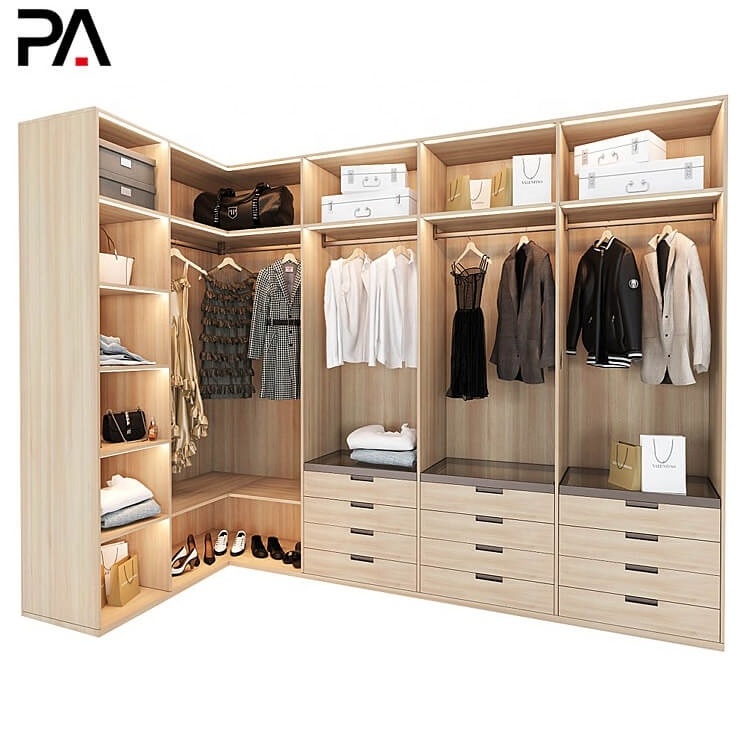 PA luxury hotel furniture 5 star bedroom sets modern storage wooden wardrobe