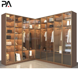 PA luxury hotel furniture 5 star bedroom sets modern storage wooden wardrobe