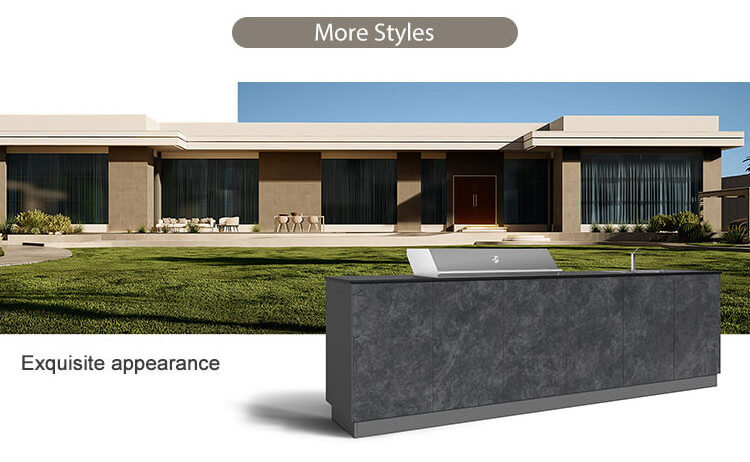 PA modern bbq island stainless steel outdoor kitchen grill with fridge ...