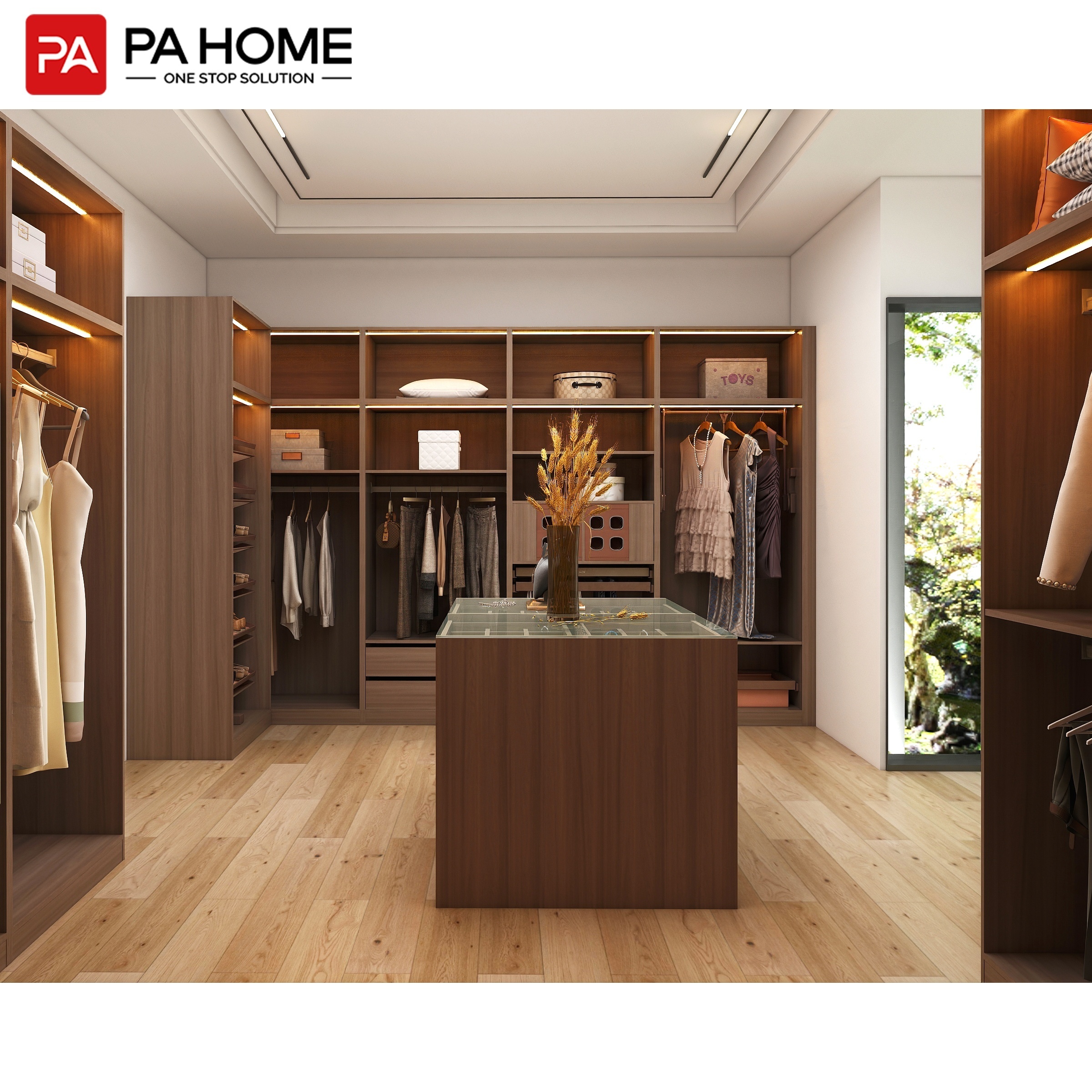 PA luxury almirah wardrobe closets para habitacion storage organization glass wardrobe bedroom wardrobe