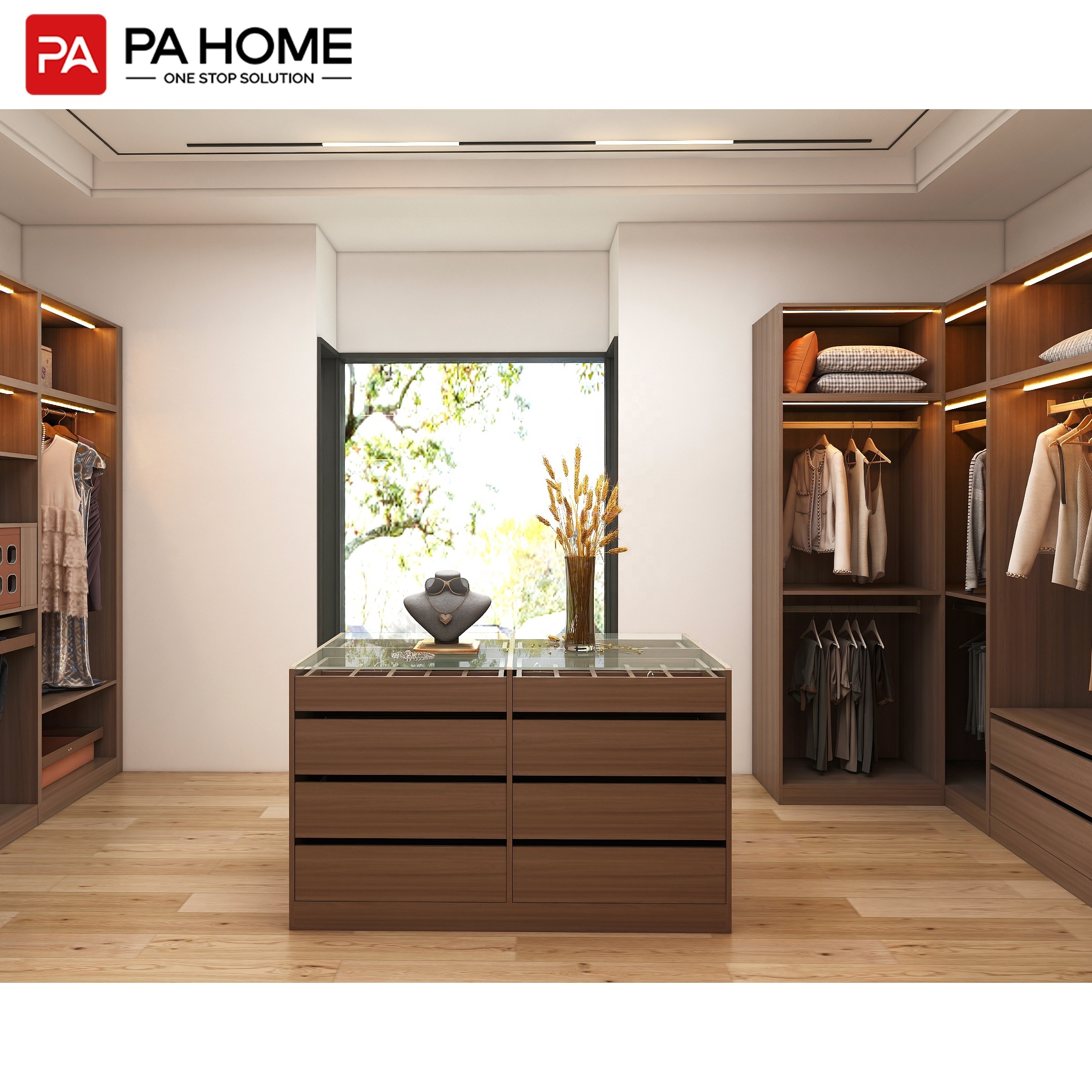 PA luxury almirah wardrobe closets para habitacion storage organization glass wardrobe bedroom wardrobe