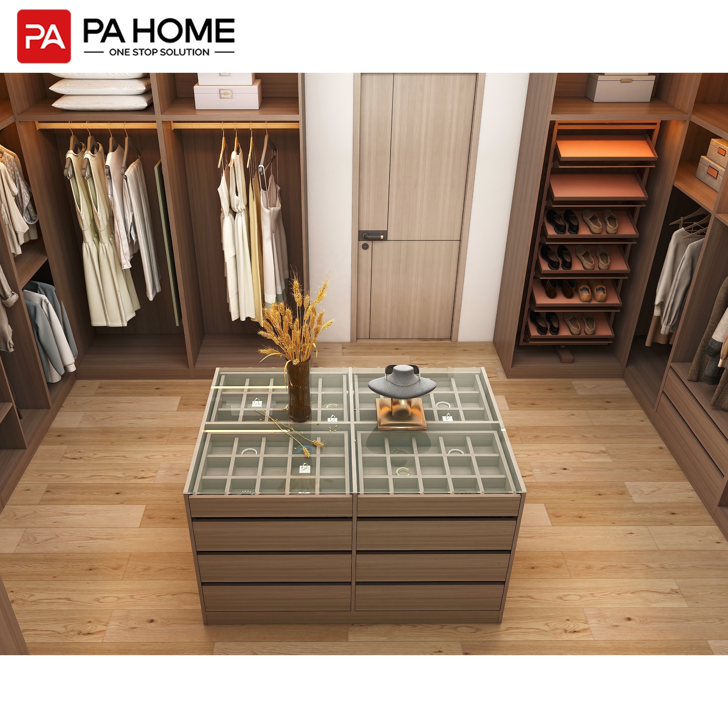 PA luxury almirah wardrobe closets para habitacion storage organization glass wardrobe bedroom wardrobe