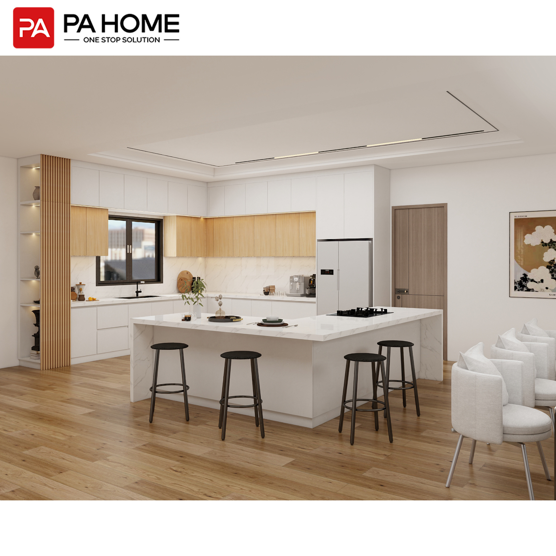 PA home modern design high gloss white rta kitchen cabinets