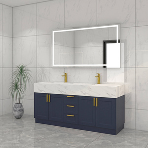 wholesale china factory cheap price custom made 36"luxury pvc hotel cheap modern bathroom vanity cabinet with sink