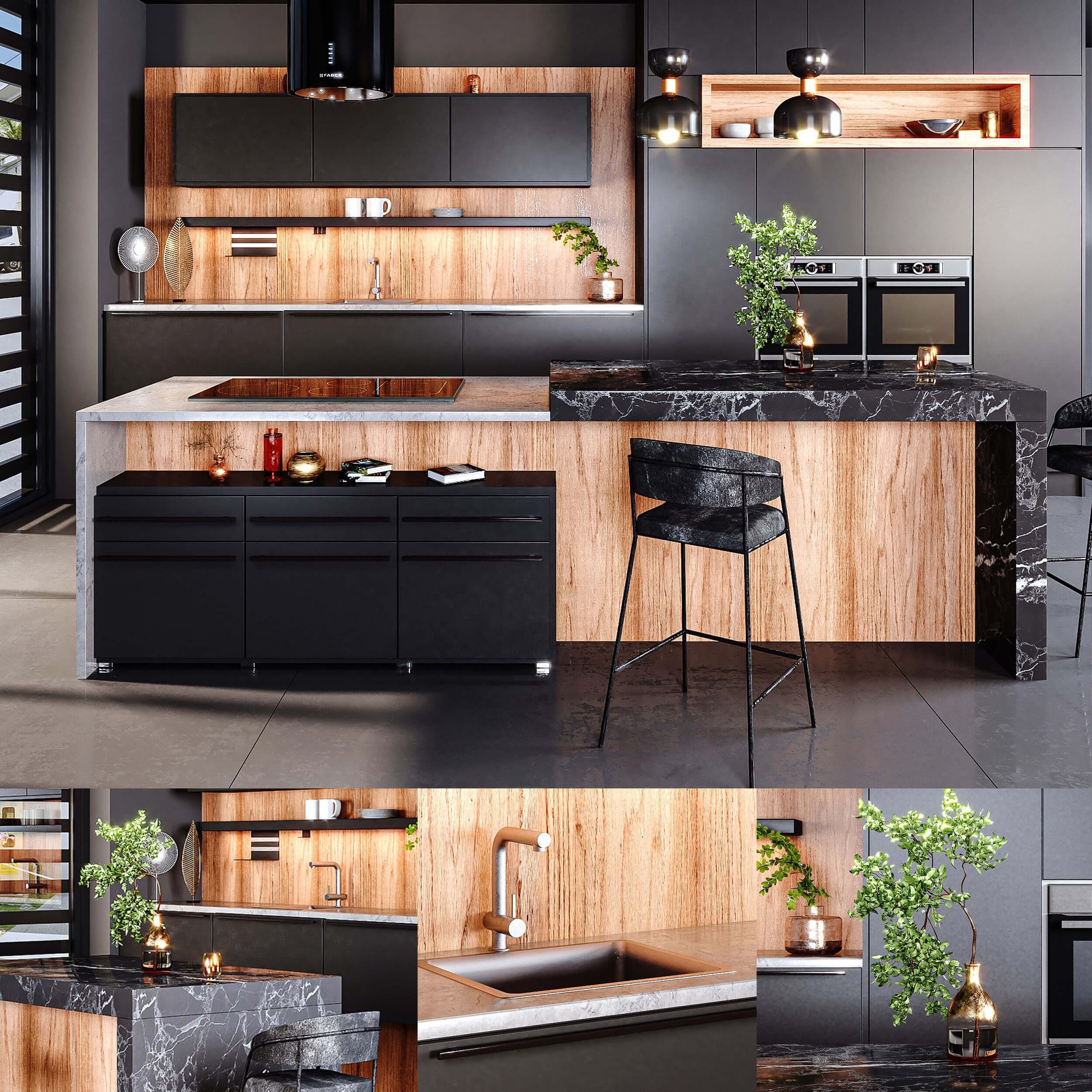 PA lemari dapur rumah tangga luxury modern lacquer design cabinet kitchen kabinet