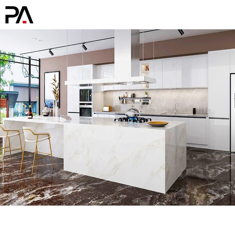 PA home modern design high gloss white rta kitchen cabinets