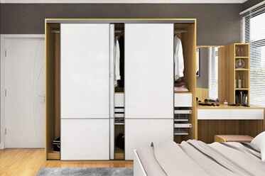 PA wooden almirah designs bedroom furniture glass wardrobe