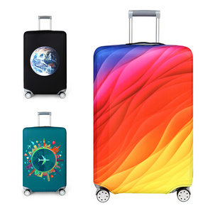 Washable Luggage Cover Spandex Suitcase Cover Protective Fits 19-32 inch Luggage Zipper Carry On Covers