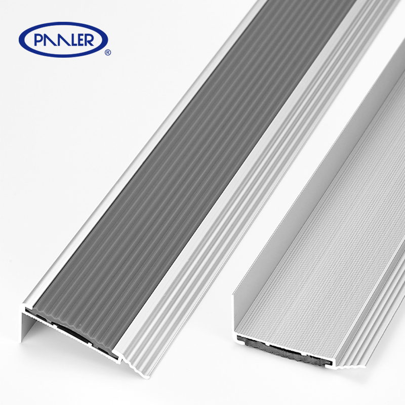 Flexible Non-Slip PVC Aluminium Stair Nose Caps Parts Step Metal Edging Strip Stair Nosing For tiles