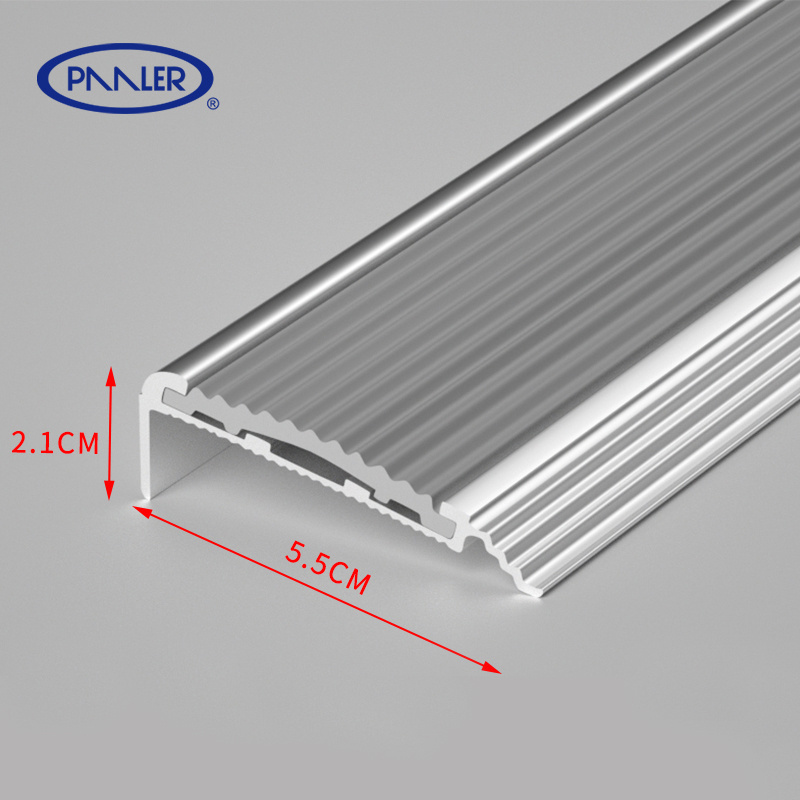 Flexible Non-Slip PVC Aluminium Stair Nose Caps Parts Step Metal Edging Strip Stair Nosing For tiles