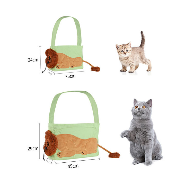 Organizer Pet Dog Cat Sling Carrier Bag Pet Crossbody Bag Bolsa Para Mascotas Lion Bristle Upgraded Pet Foldable Cat Carrier Bag