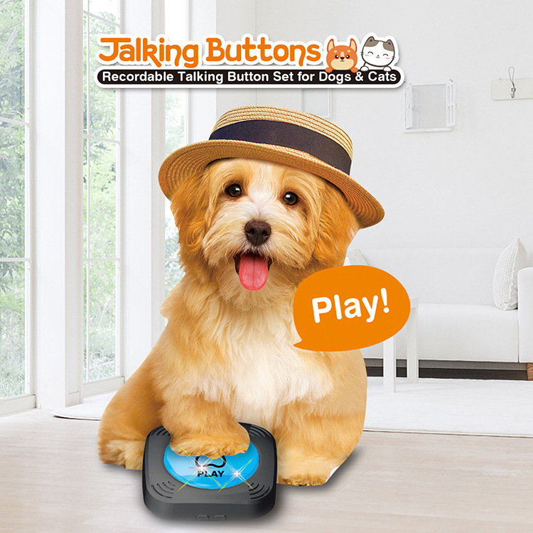 Recordable Voice Commands Talking Pet Button Set Cat Dog Communication Buttons Dog Talking Button Set