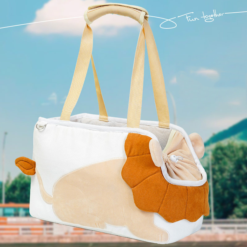 Comfortable Fabric Canvas Lion Small Dog Carrier Bag Cat Pet Dog Carrier Purse