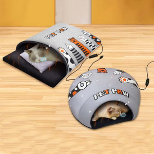 Warm Soft Dog Winter Pet Heated Mat Slippers Beds Kennel House For Cats Sleeping Bag Cave Nest Usb Electric Pet Heating Bed