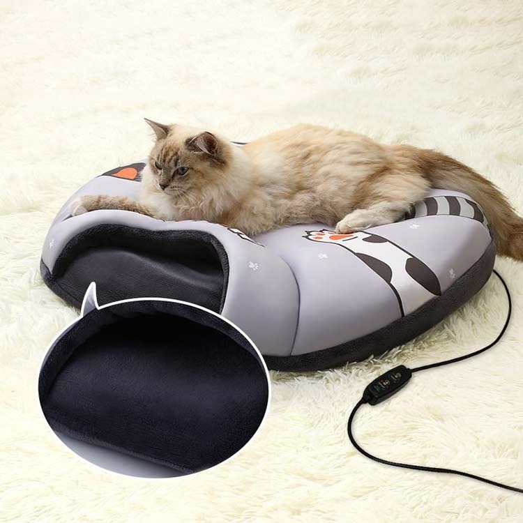 Warm Soft Dog Winter Pet Heated Mat Slippers Beds Kennel House For Cats Sleeping Bag Cave Nest Usb Electric Pet Heating Bed