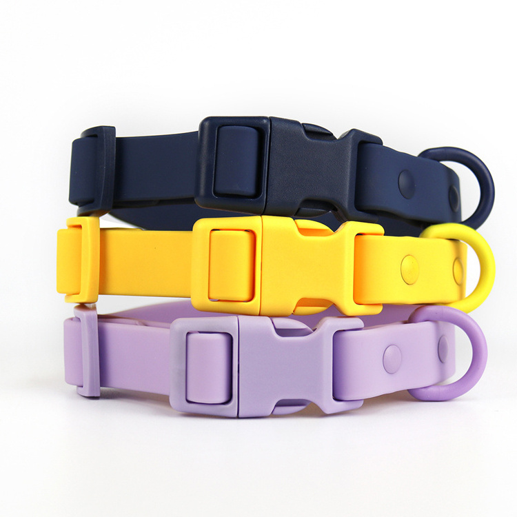 Easily Clean Dog Collar Buckle Set Waterproof Silicone Pet Leash Collar De Perro Mascota Durable Pet Collar With Plastic Buckle