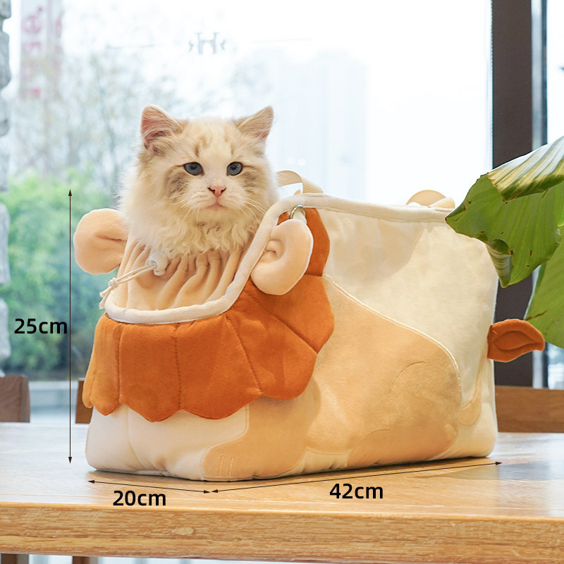 Comfortable Fabric Canvas Lion Small Dog Carrier Bag Cat Pet Dog Carrier Purse