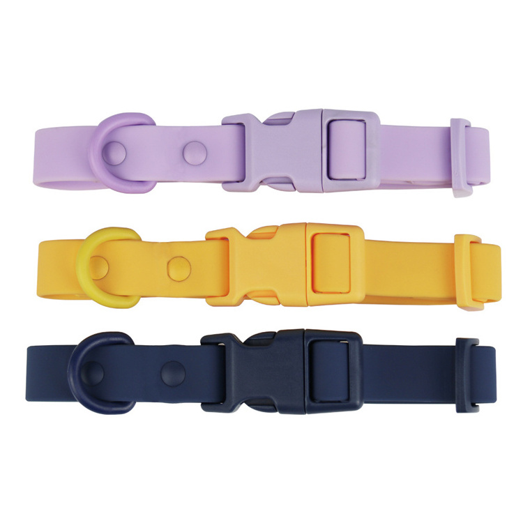 Easily Clean Dog Collar Buckle Set Waterproof Silicone Pet Leash Collar De Perro Mascota Durable Pet Collar With Plastic Buckle