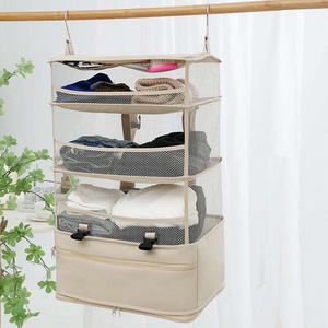 2023 New Design Shelves Bag Portable Hanging Travel Shelves Bag Packing Cube Organizer Suitcase Storage Large Capacity