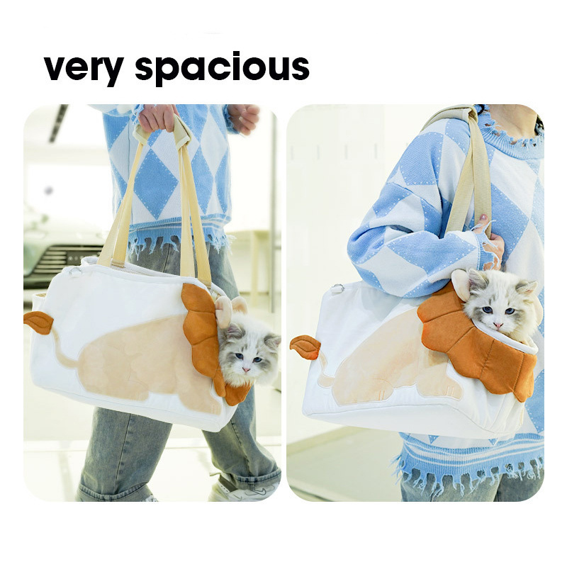 Comfortable Fabric Canvas Lion Small Dog Carrier Bag Cat Pet Dog Carrier Purse