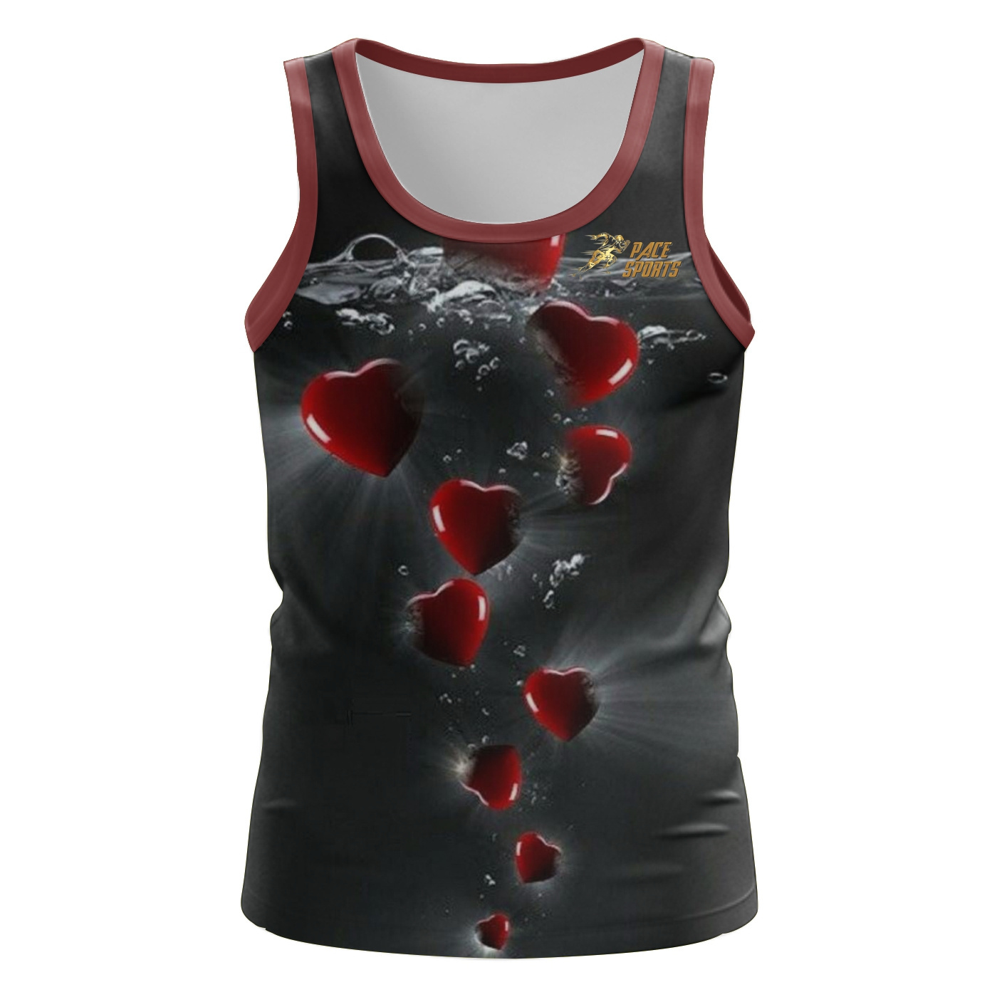 PURE Custom full sublimated running singlet 100% polyester singlets for sport men tank top wholesale by pace sports