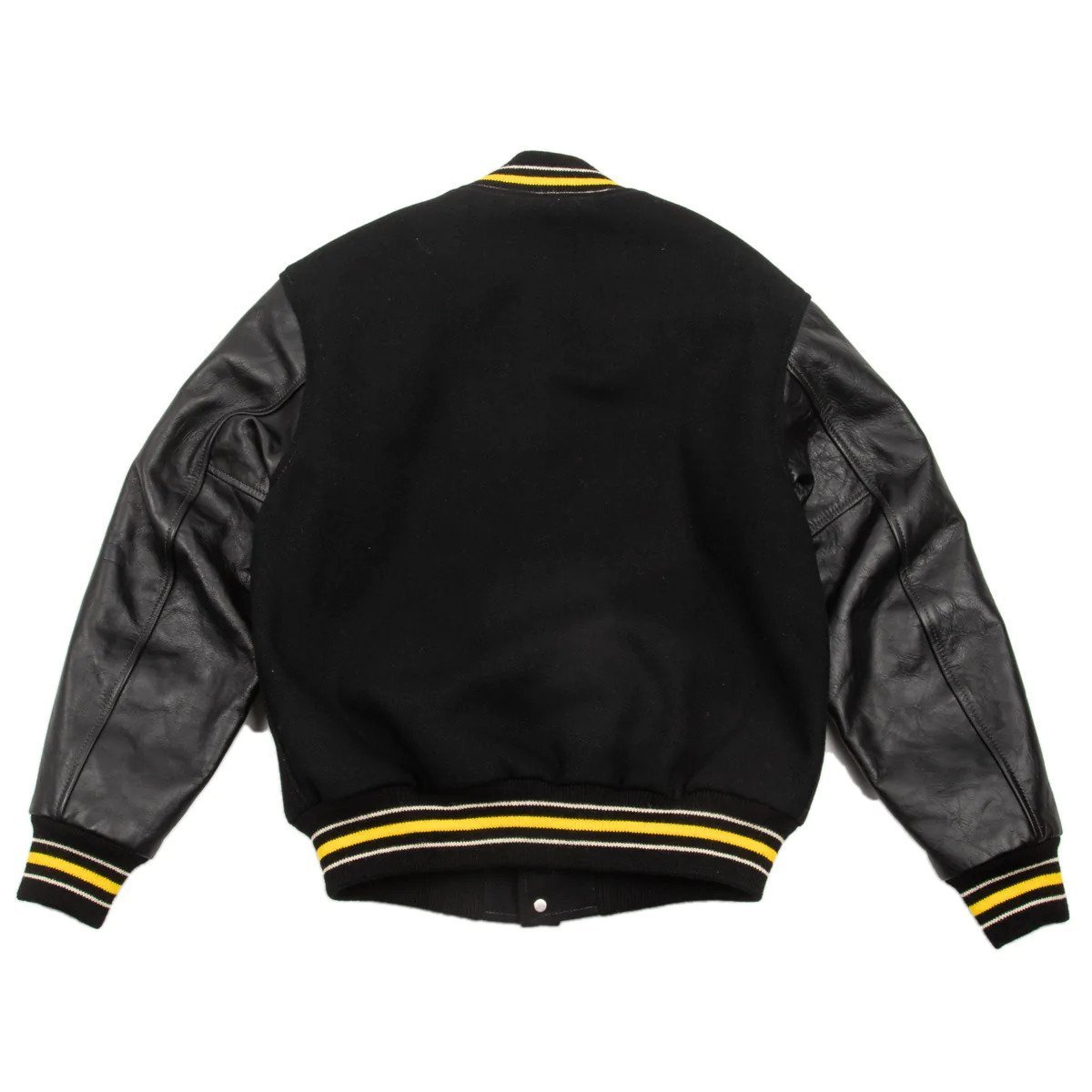 Custom chenille embroidery leather sleeve baseball letterman jacket for men