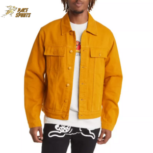 OEM 2024 New Arrival Yellow Premium Quality Wholesale Street Wear Casual Slim Fit Denim Jacket with Custom Logo