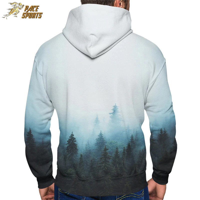 Colorful Pullover Men's Lightweight High Performance Fleece sublimation fade colors Hoodies with Pockets