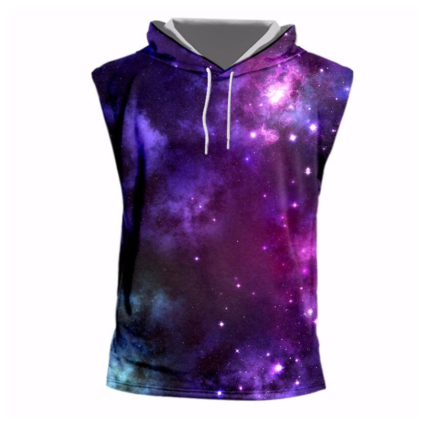 Sleeveless Patchwork Sublimation Hoodies Sweatshirt Unique Fashionable Sleeveless Plain Hoodies For Adults