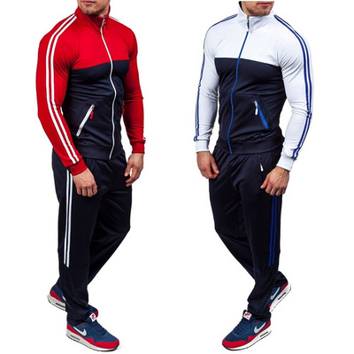 New Mens Tracksuits 2021 Men Tracksuit Sets Zipper Stand Collar Sports Suit Jogging Fitness Men Clothing