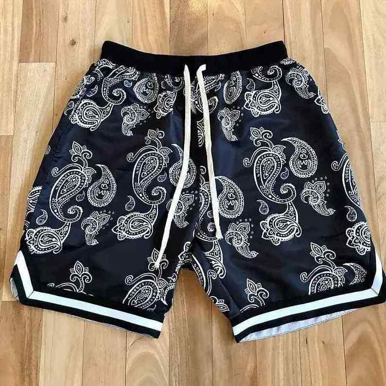 Custom Logo Sublimation Real Double-Layer Thick Mesh Fabric Mesh Basketball Shorts Style Mesh printed Shorts Men