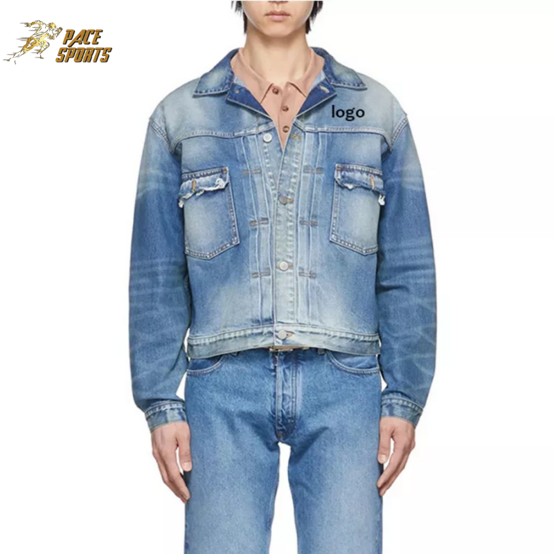 OEM 2024 Black Color Faded New Arrival Premium Quality Wholesale Street Wear In Bulk Custom Denim Jackets For Men