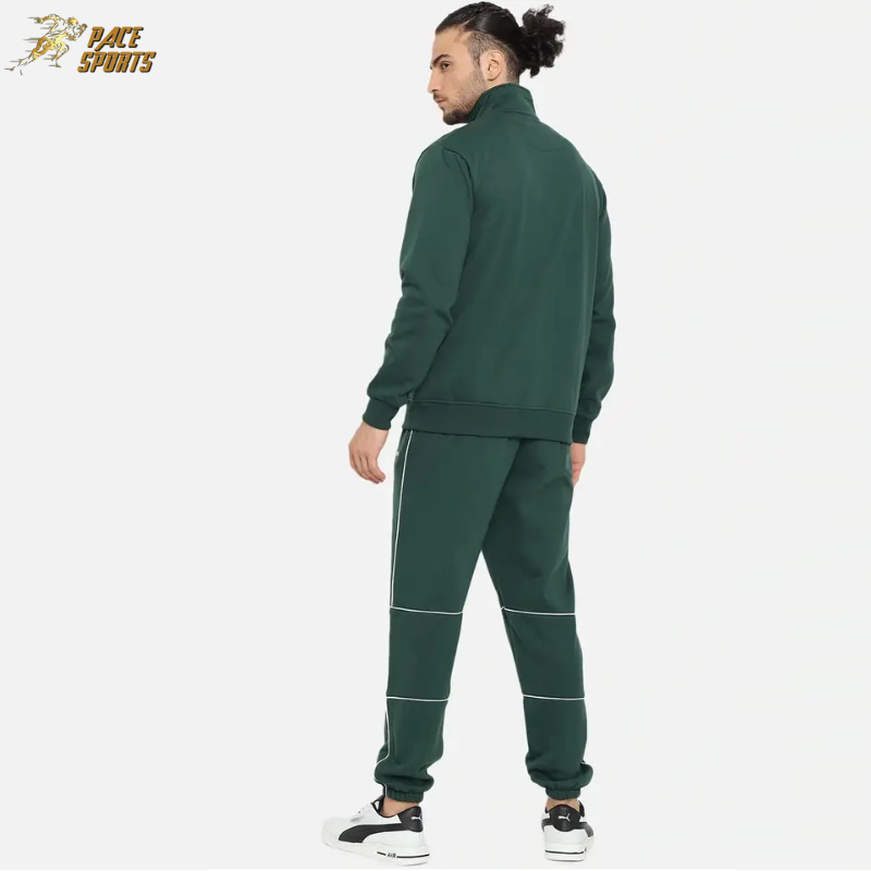 Winter Zipper Custom Logo Green Premium Slim Fit Fashion New Design High Quality Sports Men Tracksuits